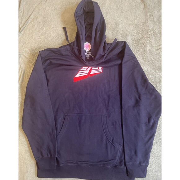 Anti Social Social Club Hoodie Size LNavy Blue Midnight Club Pullover